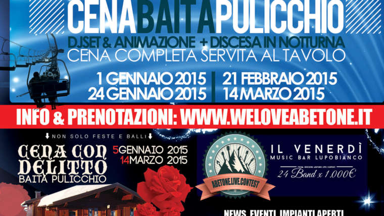 Eventi Ovovia&Pulicchio con WeLoveAbetone 2014/2015