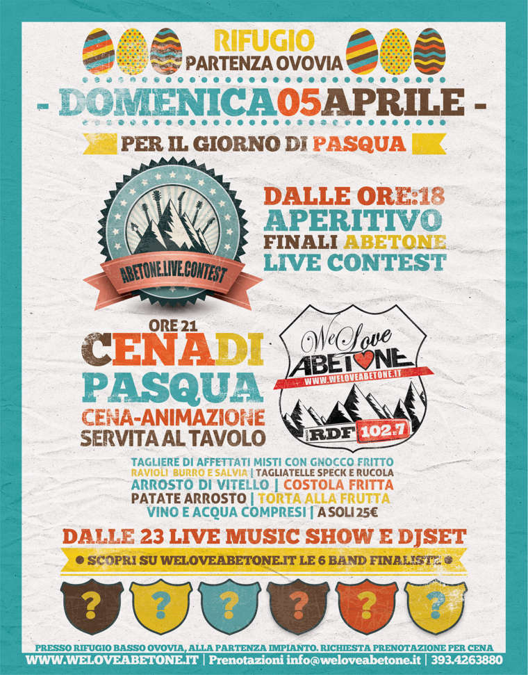 Domenica di Pasqua | Finale Abetone Live Contest & Cena Ovovia