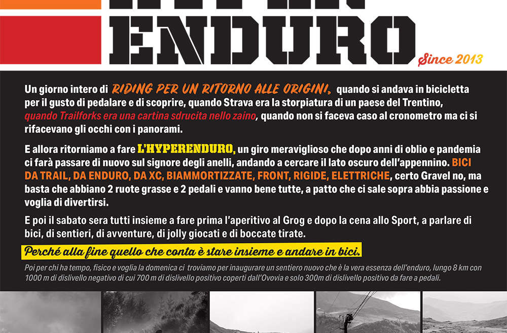 Abetone Hyper Enduro: 6/7 Agosto e 20/21 Agosto 2022