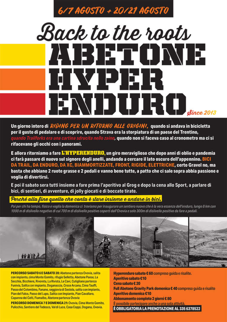 Abetone Hyper Enduro: 6/7 Agosto e 20/21 Agosto 2022