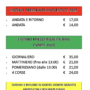 Orari e prezzi Estate 2025